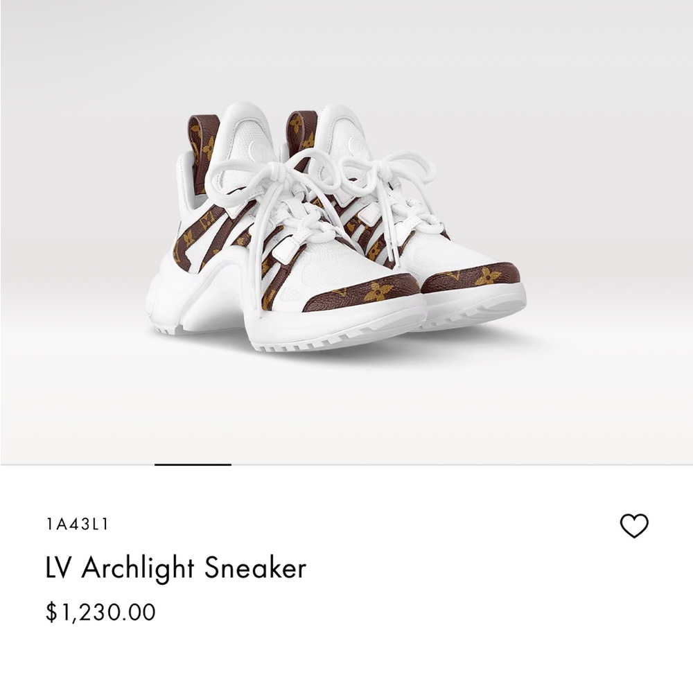 Authentic Louis Vuitton Archlight Sneakers- worn once.